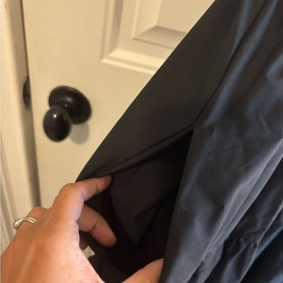 Entro Black Off-Shoulder Poplin Maxi Sundress Tiered with pockets - Picture 8 of 11